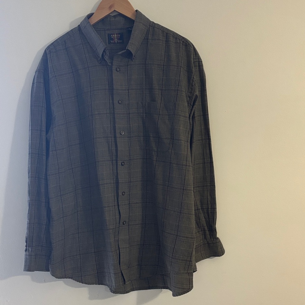 Arrow Men's Charcoal Checkered Shirt